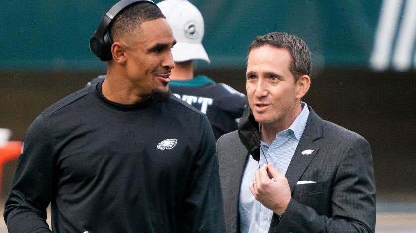 OTR2Victory's tweet photo. The Eagles are going to the Super Bowl and have two 1st round picks next year

-Cap Space: $5,433,473

-Future Picks:

'23- 1st, 1st (NO), 2nd, 3rd,
7th, 7th (MIN)

'24- 1st, 2nd, 2nd (NO), 3rd, 4th,
4th* (MIN), 5th, 6th* (TEN)

'25- 1st, 2nd, 3rd, 4th, 5th, 6th, 
7th, 7th (NO) https://t.co/7ALRcy14yi