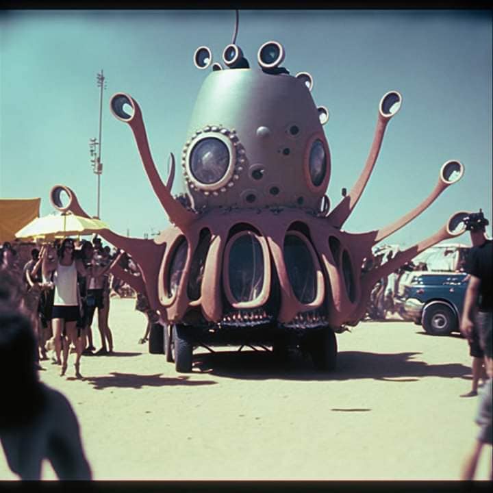 TheFarOutLounge's tweet photo. AI Presents: Burning Man 1963 https://t.co/OQXq209JHi