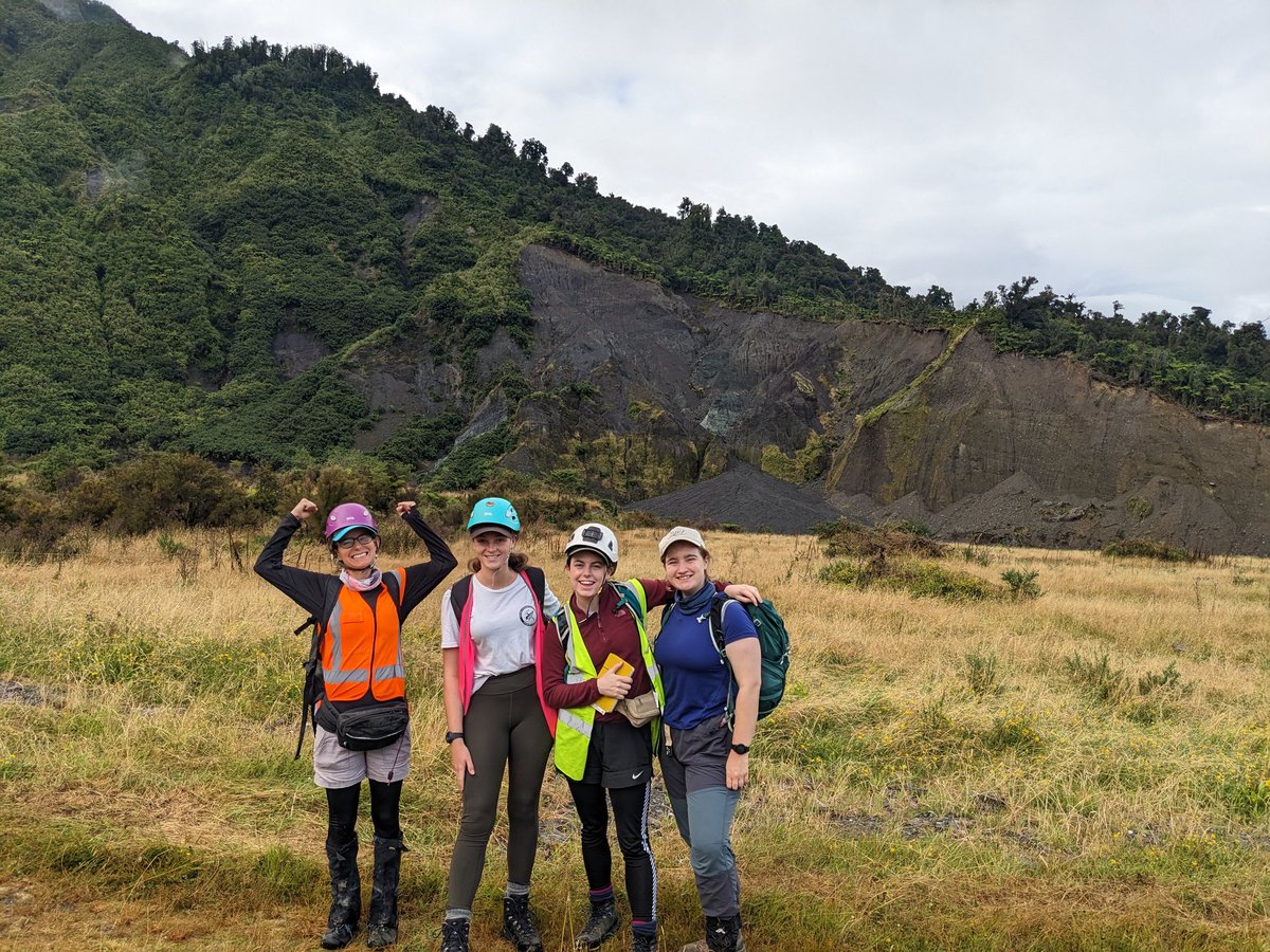 CatrionaDM's tweet photo. Great to be back on the #AlpineFault for the first day of @RebVMRob's PhD Fieldwork with @_honorj and @carolynjboulton #geology #fieldwork #GauntCreek https://t.co/tcrzGe1X6J