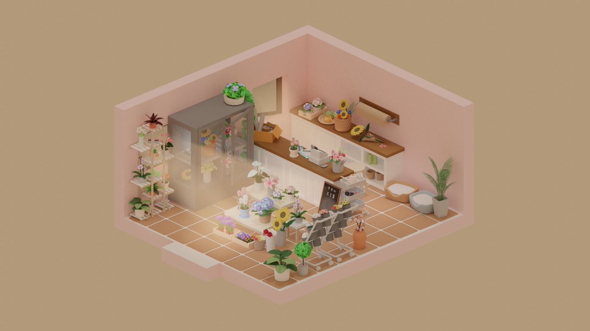 penguincucco's tweet photo. have not been on twitter in like 3 months but pls have some renders of a flower shop i've been working on since november🥺 https://t.co/MRbNdAubKA