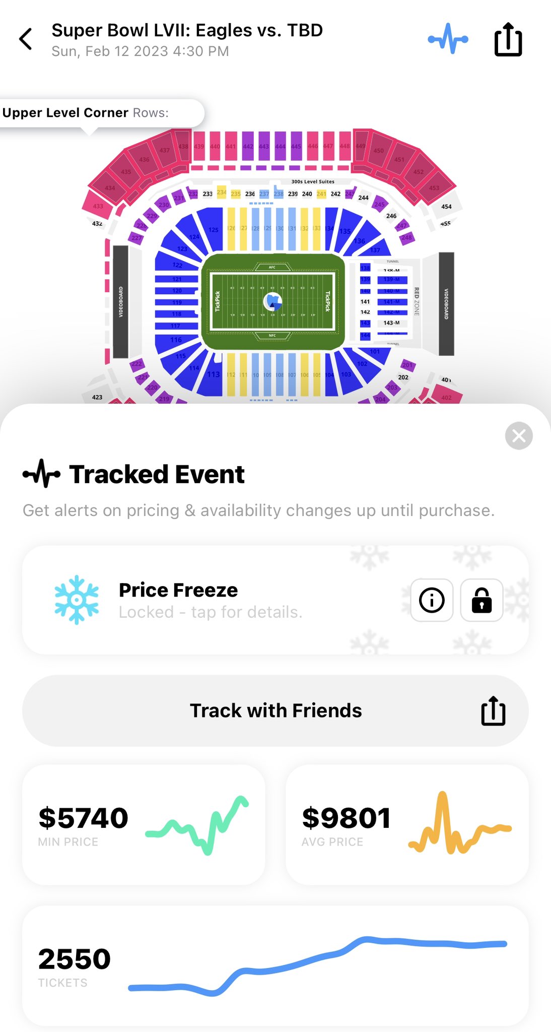 super bowl box seats price 2023