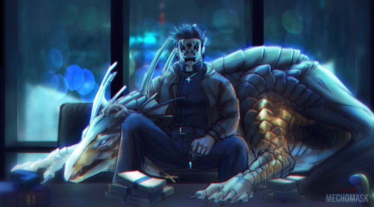 MechSpiritWolf's tweet photo. Heyo! MechoMask here.

An Illustrator that has a fancy for machines! 
Student Artist Rookie 3D Modeller and 2D illustrator.
I strive to improve my art skills as much as possible, and still enjoy exploring different ways to create my art. 

Recent Works below! https://t.co/IxeDjE7Ia7