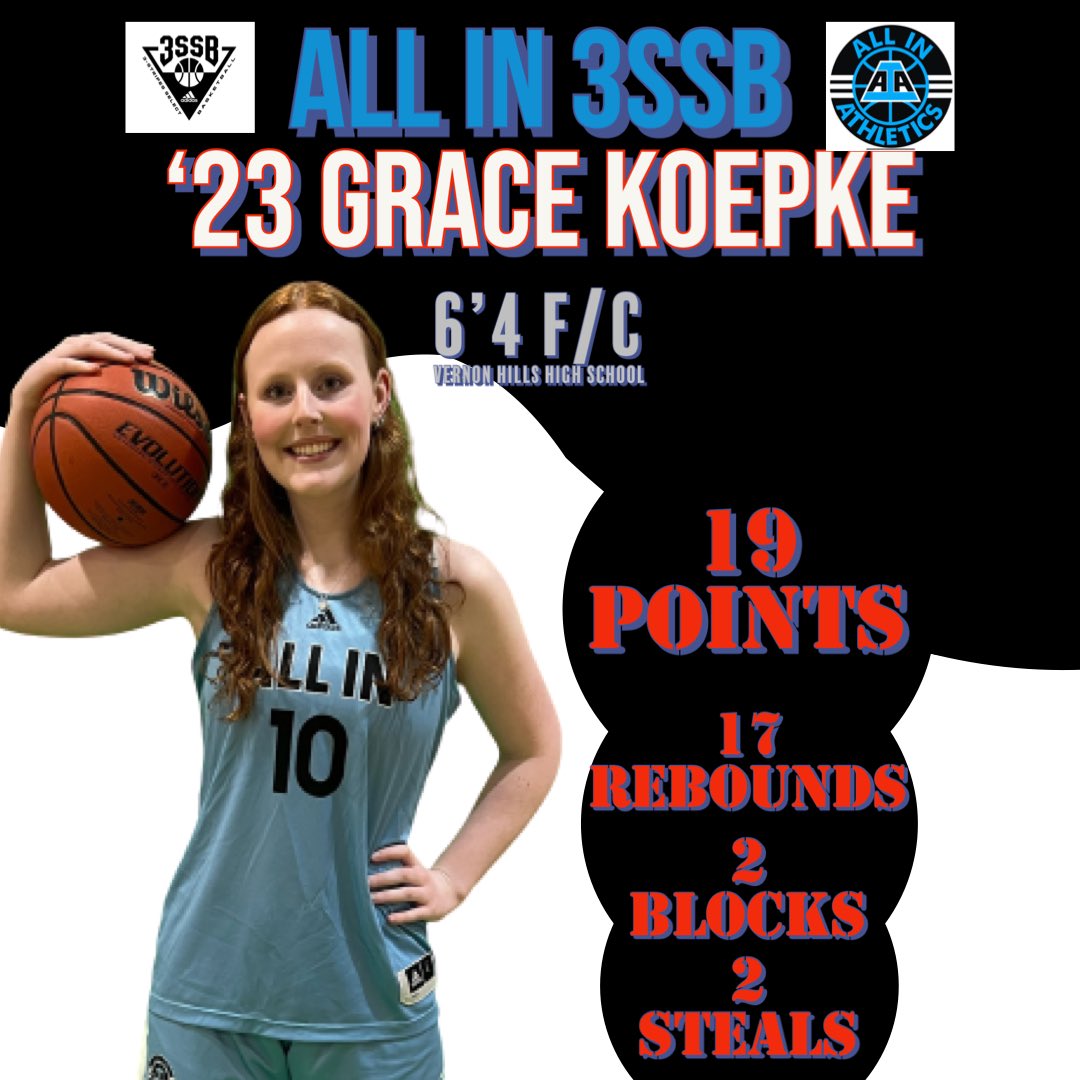 ALL IN 2023 American U commit Grace Koepke had a big time double double for Vernon Hills in tough loss #ALLINfamily #3SSB <a href="/aiathletics/">ALL IN Athletics</a> <a href="/gkoepke10/">Grace Koepke</a>