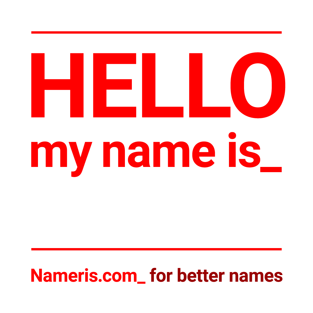 nameris.com _for better names. Your name is your HELLO. It must *register* in the minds of busy people. If prospects cannot recall your name, they will not call on you. It’s that simple. #naming #branding