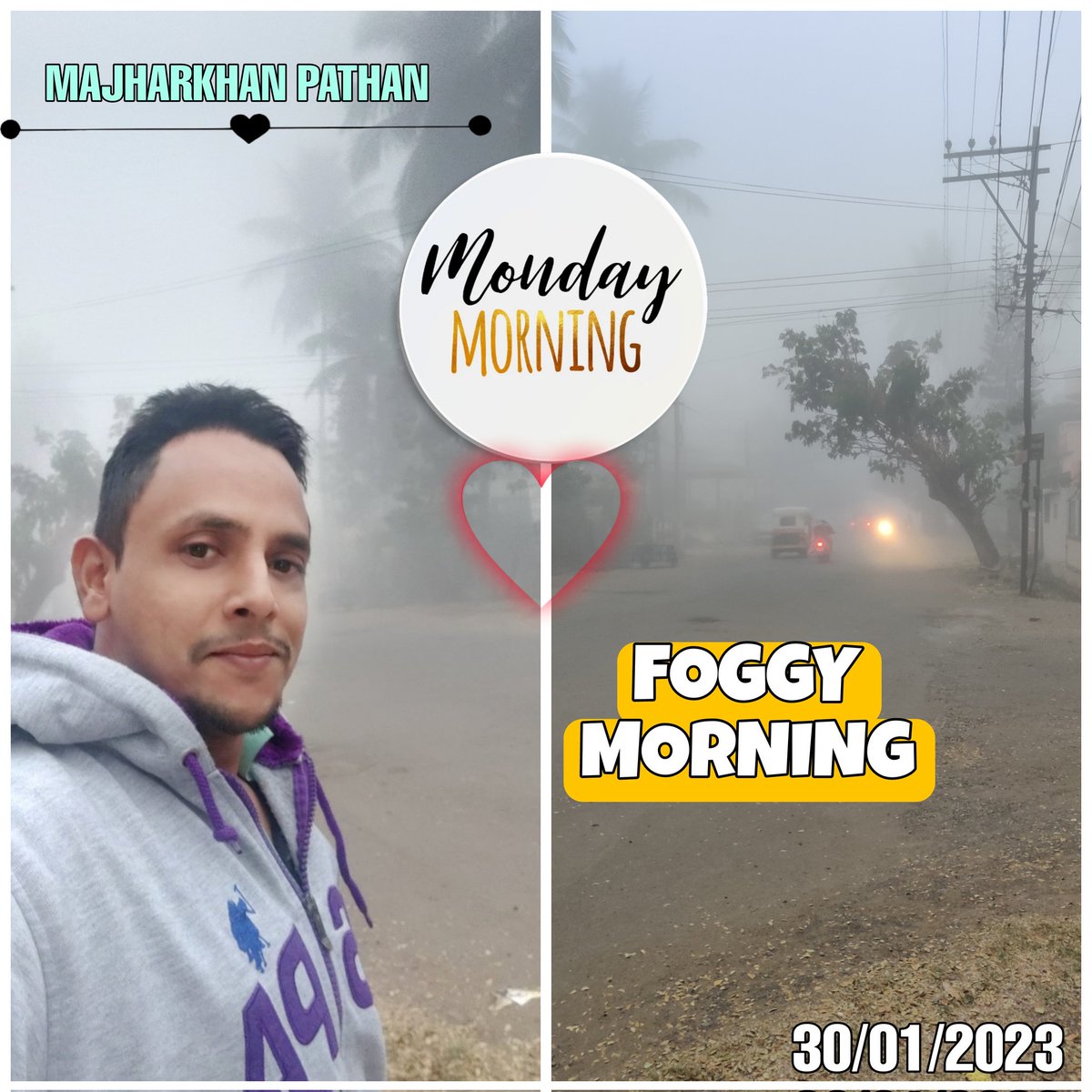 IT'S A FOGGY MORNING 😍

#goodmorning #morning #morningmotivation #mornings #earlymorning #saturdaymorning #morningwalk #morningcoffee #mondaymorning #morningrun #instamorning #goodmorningpost #goodmorningworld #morningslikethese #morningvibes #earlymornings #morningroutine