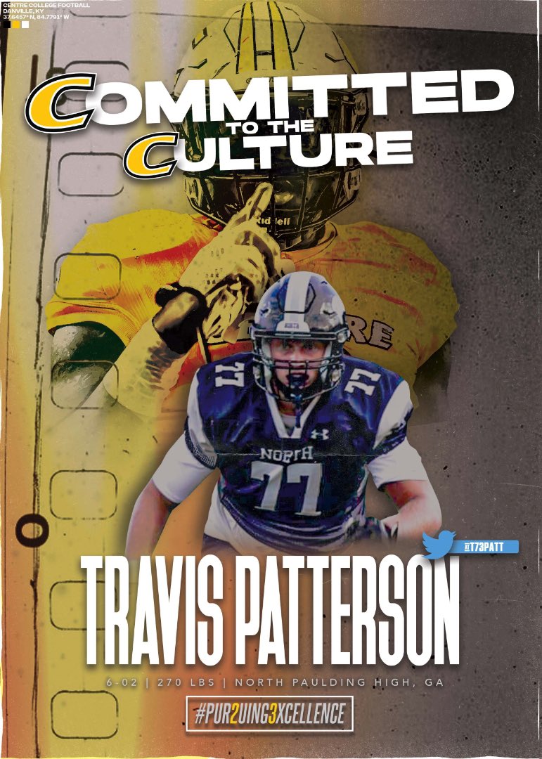 t73patt's tweet photo. 100% Committed!  Ready to work!  Thanks to everyone who made this possible!  @NPHSRecruiting @NPHS_Wolfpack @CoachPatByrne @RexErwinJr @Coach_RErwin @VinceVance6 @CoachAndyFrye @lachendro1 @CentreFootball @RobertCouch @CentreAthletics @Coach_MikeWood @ncsa https://t.co/eCPEn3mgnq