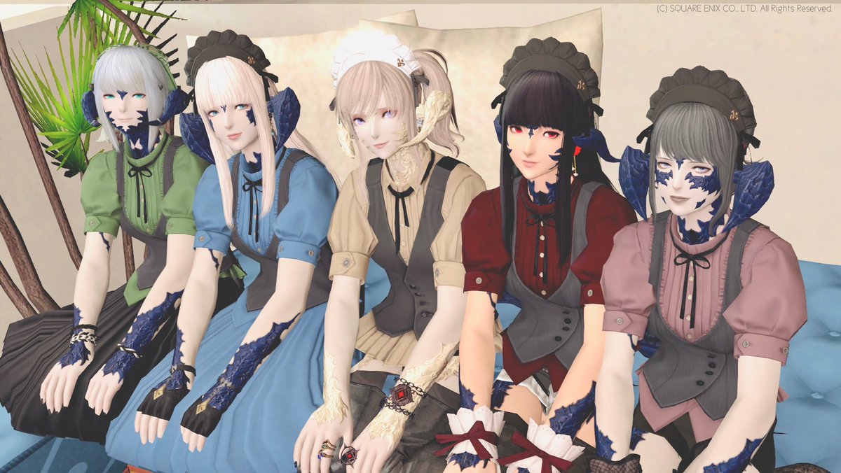 Layla_D_ff14's tweet image. 久々のつよかわｱｳﾗﾁｬﾝ集合
     〜💚💙💛❤️💜〜

 #PiAce  #FF14  #アウラ