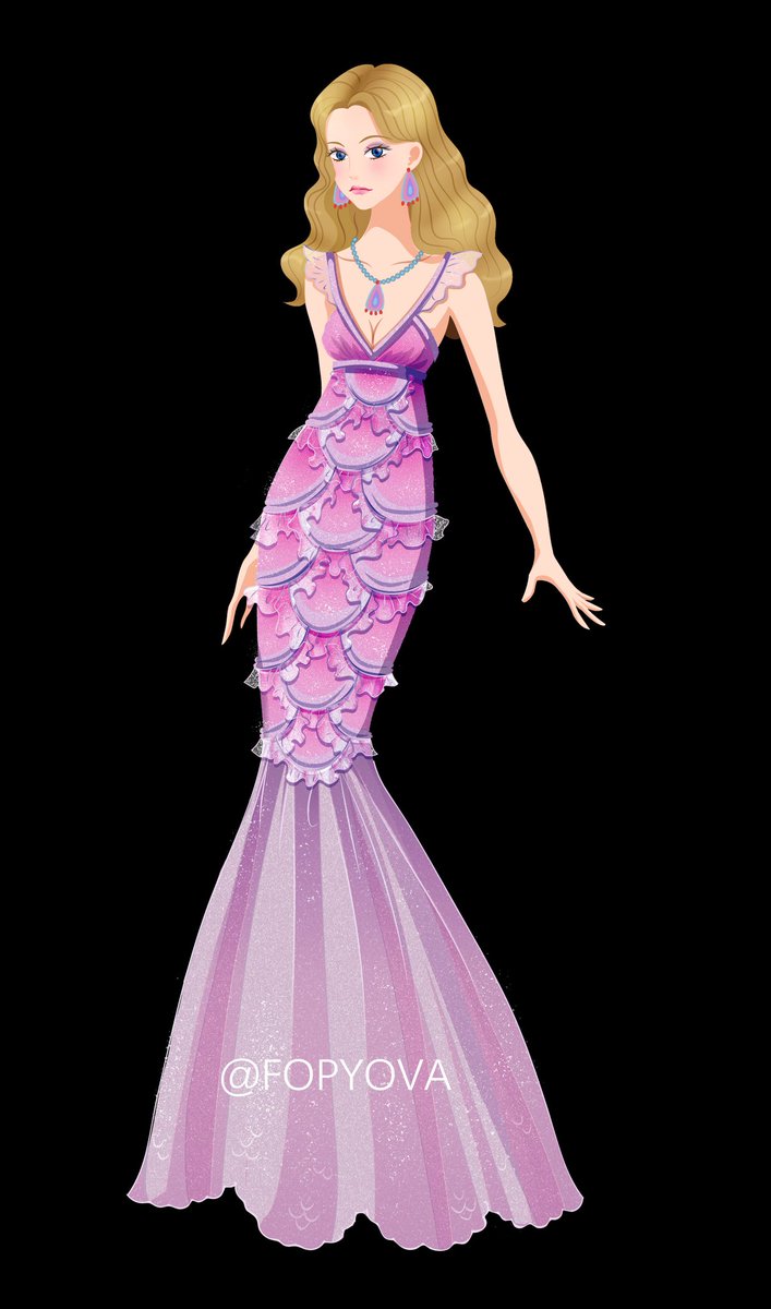 Fopyova9's tweet photo. 芭比之时尚奇迹服装还原画，用illustrator画的
#barbiemovies #barbiemagic #barbieclassic #barbie #barbieprienss #barbiefashion #mermay #mermaid #mermaiddoll #fashion #芭比
#芭比之时尚奇迹 #美人鱼 #鱼尾 https://t.co/6ZVJ4l94JZ