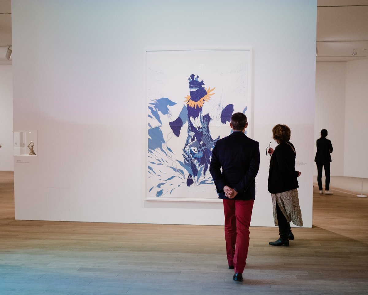 mudamlux's tweet photo. "Face-à-Face" is a dialogue btw the collections of the #ModerneGalerie – #Saarlandmuseum #Saarbrücken and #Mudam. On show in #Luxembourg: "The Man of the Log" by #RuiMoreira from #MudamCollection combines decorative motifs with a mythical figure.
@ Mudam > 2 Apr https://t.co/W1uEVTJy2r