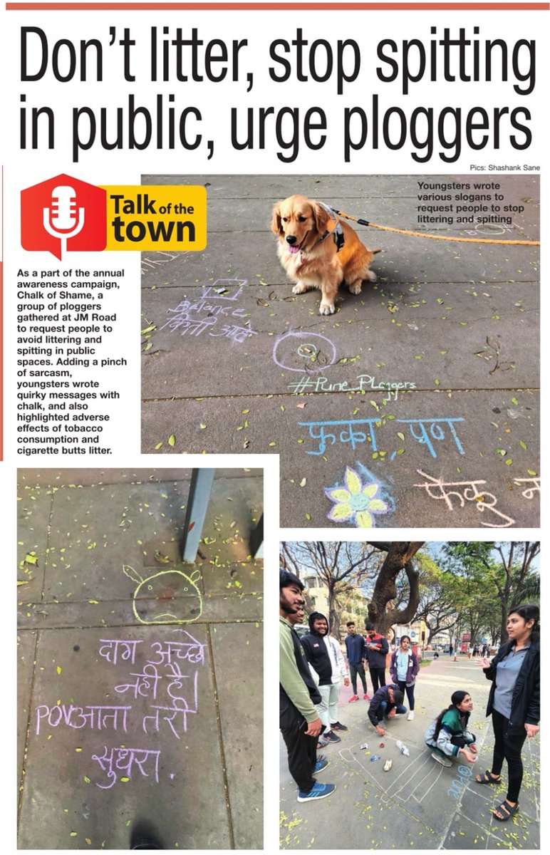 Our chalk is mightier than a sword Featured in @PuneTimesOnline Join us every weekend @puneploggers