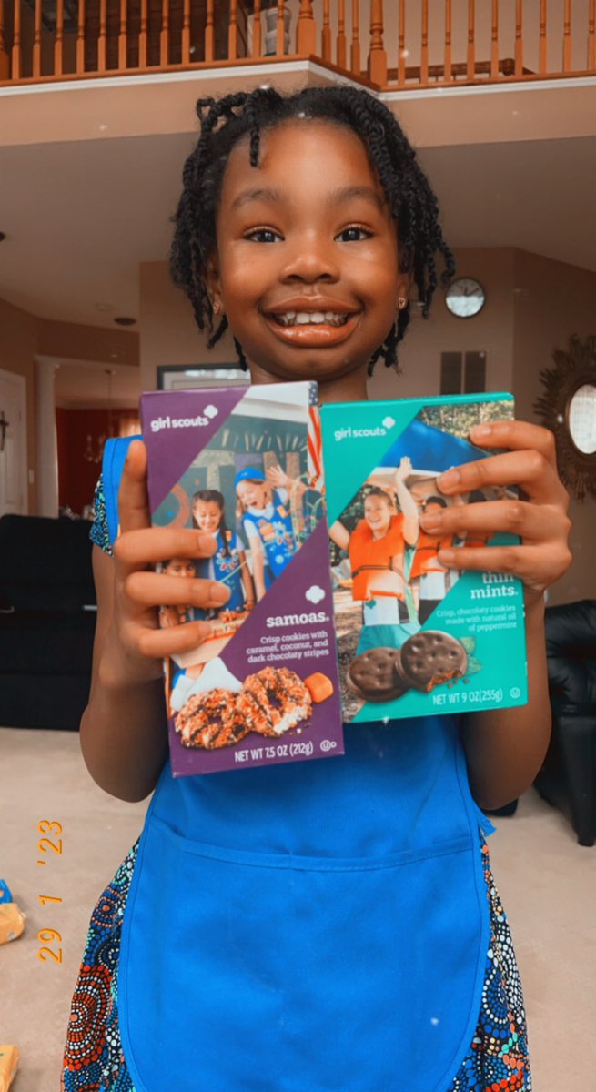 Expect2Present's tweet photo. My favorite Daisy Scout, Summer Reign Powell, will be selling Girl Scout Cookies all season long!!!!! Get yours today!!!!! She’s been packaging up orders all day 💙 Making deliveries SOON 😃 Check out her online cookie store at: https://t.co/njjaQ77SBm   🍪 https://t.co/NQZd2Qdrf3