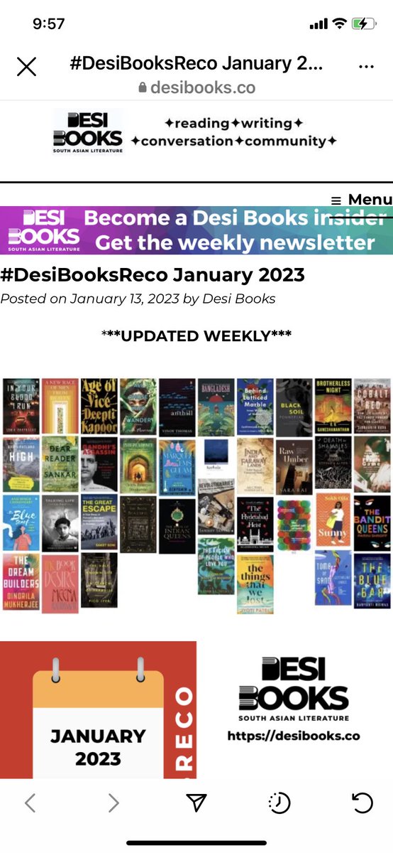 Made it to my first list before the first month of the book ends!#inyourbloodirun is in 
#DesiBooksReco for #January2023 
desibooks.co/desibooksreco-…. @HarperCollinsIN #debutfiction #crimemysterythriller
