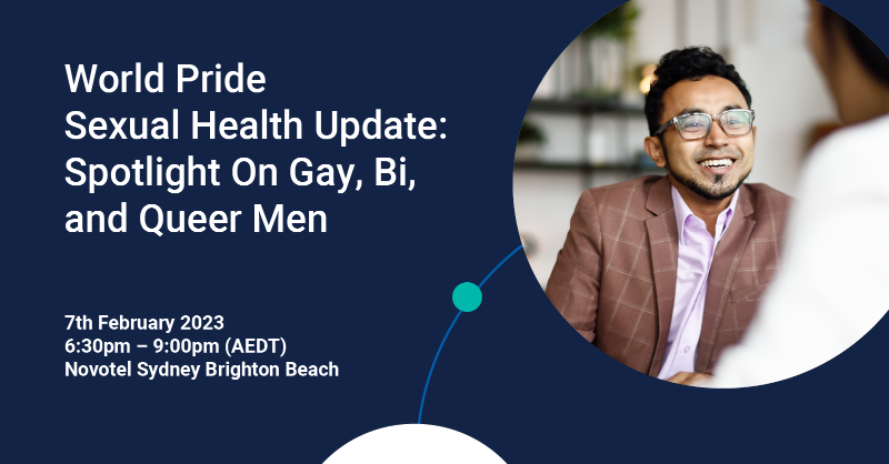 ASHMMedia's tweet photo. #GPs &amp; #Nurses are you ready for  #WorldPride2023? 

Join us at the Novotel Brighton Beach on Feb 7 for ASHM's World Pride Sexual Health Update to learn about the latest in #LGBTQ+ sexual health. Topics include #HIV, #syphilis testing, #PEP and #PrEP.