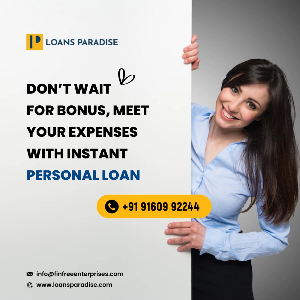 Keep your bonus safe for #investment and get an #instantpersonalloan to meet your expenses. Apply Now!

Visit: loansparadise.com/personal-loans 

#personalloans #personalloansonline #PersonalLoanBank #personalloanspecialist #personalloanagent #personalfinance #personalfinancetips