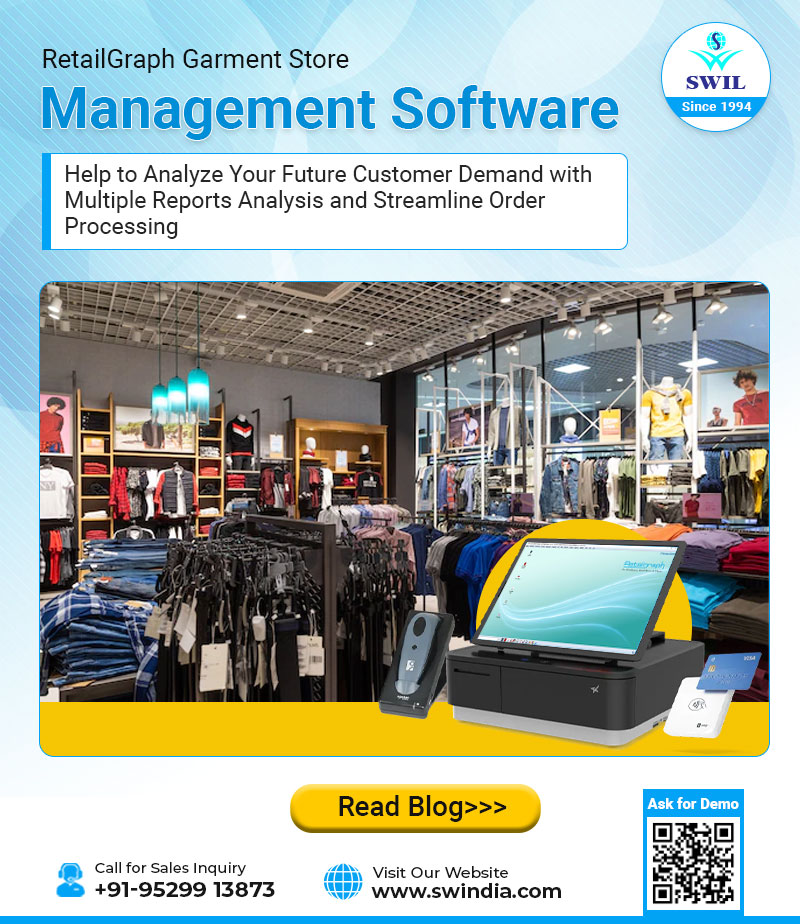 Retailgraph's tweet photo. Use Retailgraph Garment Software in your garment business and assure unlimited benefits by streamlining all store management processes. 
Call for Inquiry📲+91 95299 13873
Visit👉https://t.co/K4pcHohYTt 

#SwilGarmentSoftware #GarmentSoftware #SwilSoftware #SoftwareSolutions https://t.co/PEVQBwLYq2