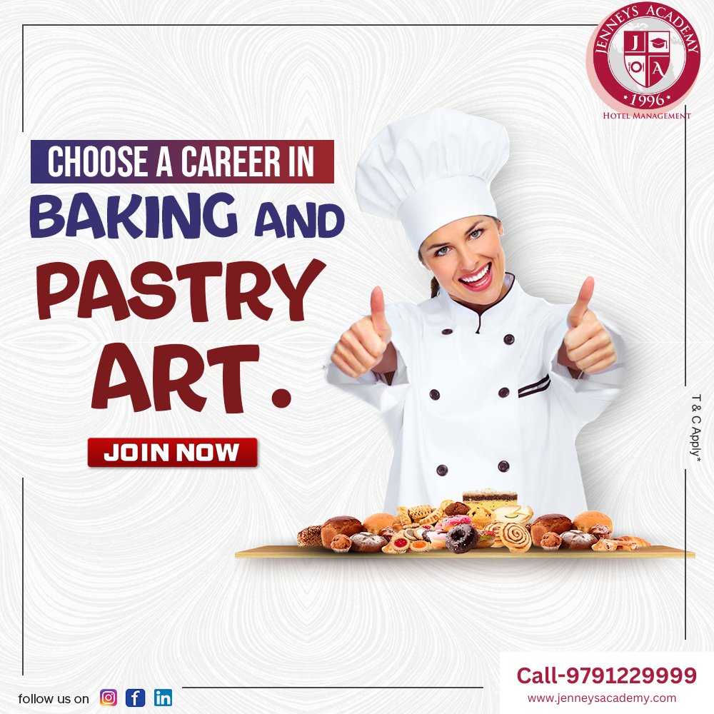 JenneysAcademy's tweet photo. ‘You can make this small world better with baking.’
Choose a 👉 career in baking and pastry art.🍰
Join now to ‘Get Certification’. from
Jenneys Academy of Hotel Management
#TamilNadu #OnlineExam #Hotelmanagementtrichy #Trichy #hospitality #trichy #Futurehotelier #Jenneys https://t.co/9BwPVGuT1Z