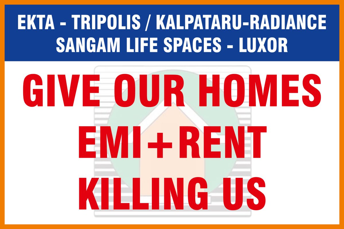 vinitpadia06109's tweet photo. @OwnersRadiance @theluxorbuyers @BuyersEkta 5th Feb, 2023 Dharna at our respective sites, please bring in families and friends for support. @VidyaThakurBJP @Dev_Fadnavis @mieknathshinde Please help us(the taxpayers) to get our legal home. https://t.co/uWlte1SO2C