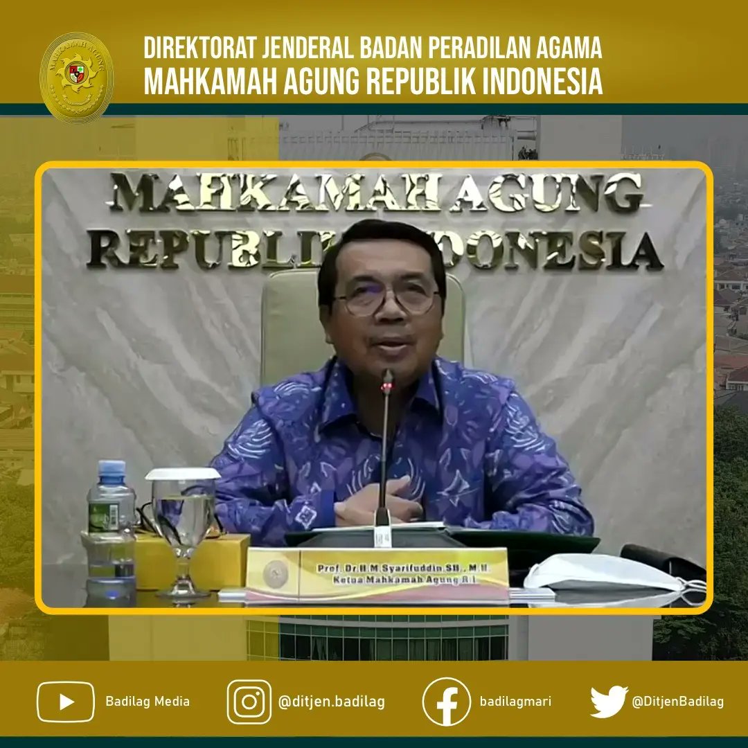 DitjenBadilag's tweet photo. Jakarta - Badilag. Ketua Mahkamah Agung beserta Wakil Ketua MA Bidang Non Yudisial dan Ketua Kamar Agama memberikan bimbingan teknis, Jumat, 20 Januari 2023, dengan tema program prioritas Mahkamah Agung RI Tahun 2023 untuk Lingkungan Peradilan Agama. https://t.co/QyiFpGYU2j