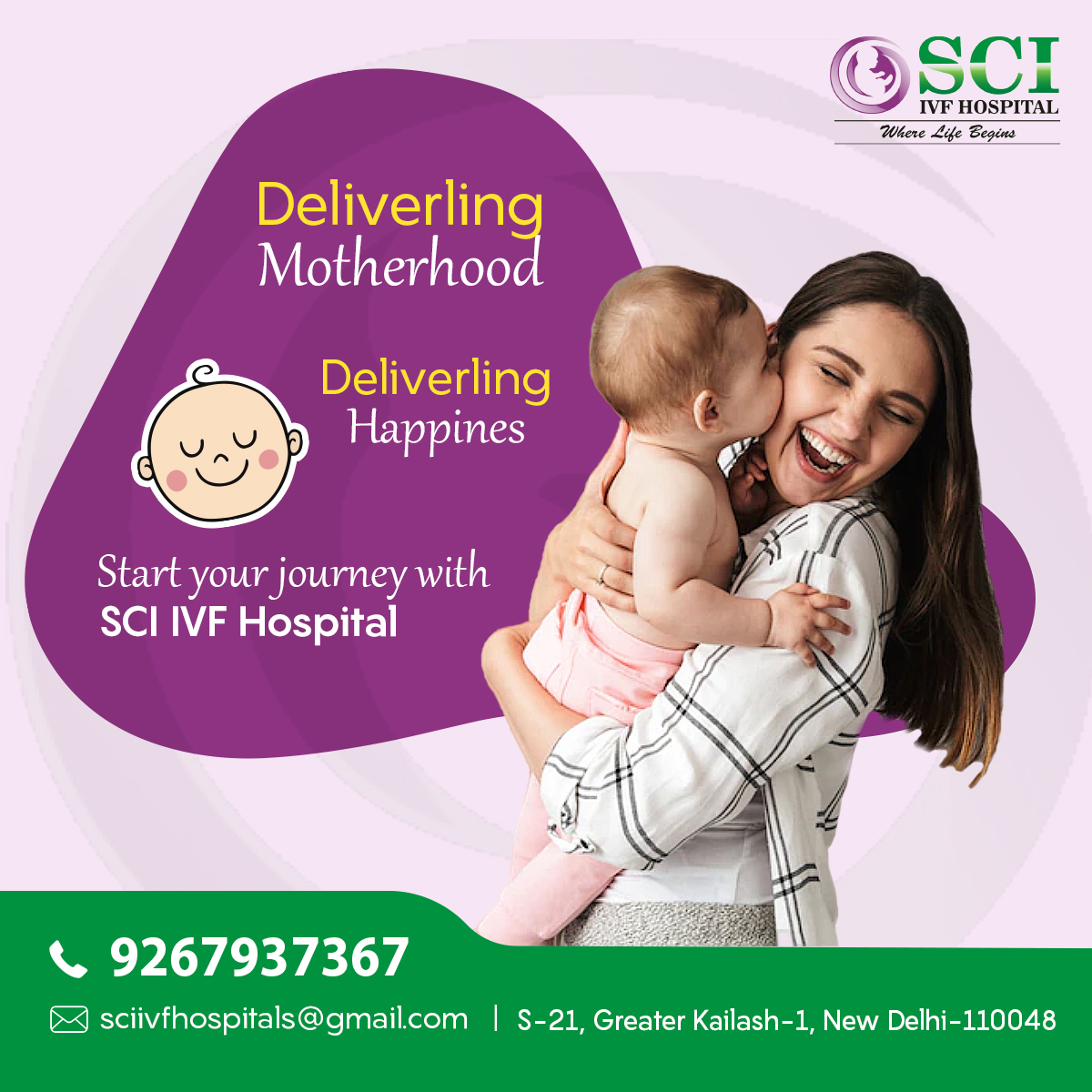 Delivering Motherhood, Delivering Happiness. Start your journey with SCI IVF Hospital.

Contact with our IVF experts to discuss about it.
✉ sciivfhospitals@gmail.com
📲 011-41022905/7/9, + 91 9267937367

#Motherhood #IVF #pregnancy #SCIIVFHospital #DrShivaniSachdevGour