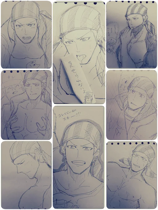 人間すこしかけるようになったのも絵を描くの再開できたのもビリーくんのおかげなんだよね1年前仕事場で毎日落書きしてたこわっ😂 