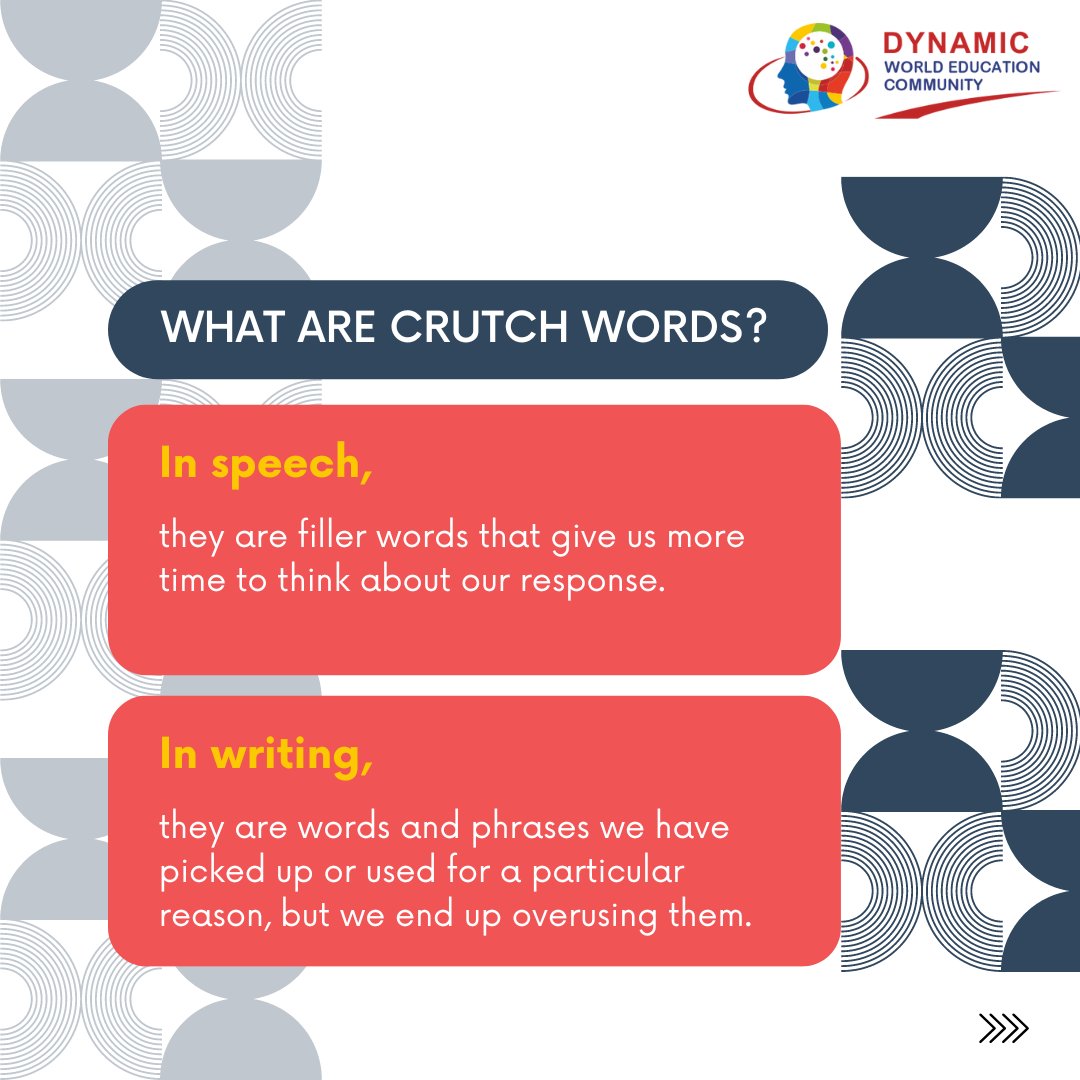 DynamicWEC's tweet photo. We all use crutch words. But we actually ruin a sentence just like this! 😥

Identify the words you lean on most, and train yourself to avoid them. Then, next time you’re in front of an audience, use silence to gather your thoughts, rather than filling the air with sound. https://t.co/exyewGCZWG