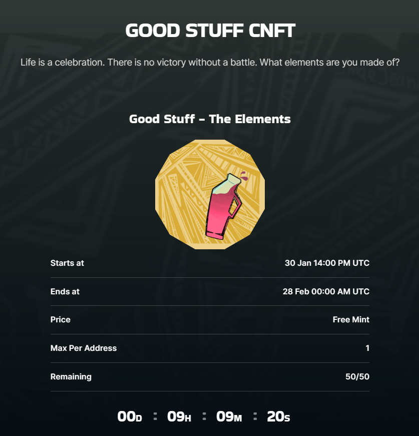 Good Stuff NFT tweet media