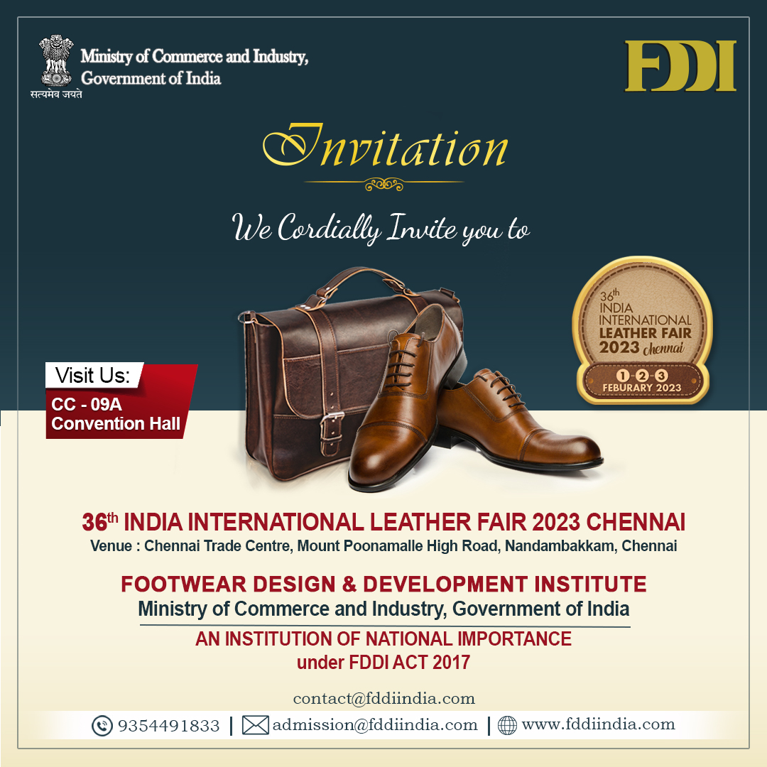 fddiofficial's tweet photo. From being a mere supplier of raw material, to one of the leading industries of its type, India’s leather industry has witnessed incredible transformation over time.
Let’s witness this growth at the 36th India International Leather Fair 2023, CC - 09A Convention Hall
#IILF https://t.co/Hkzwi1eMlr