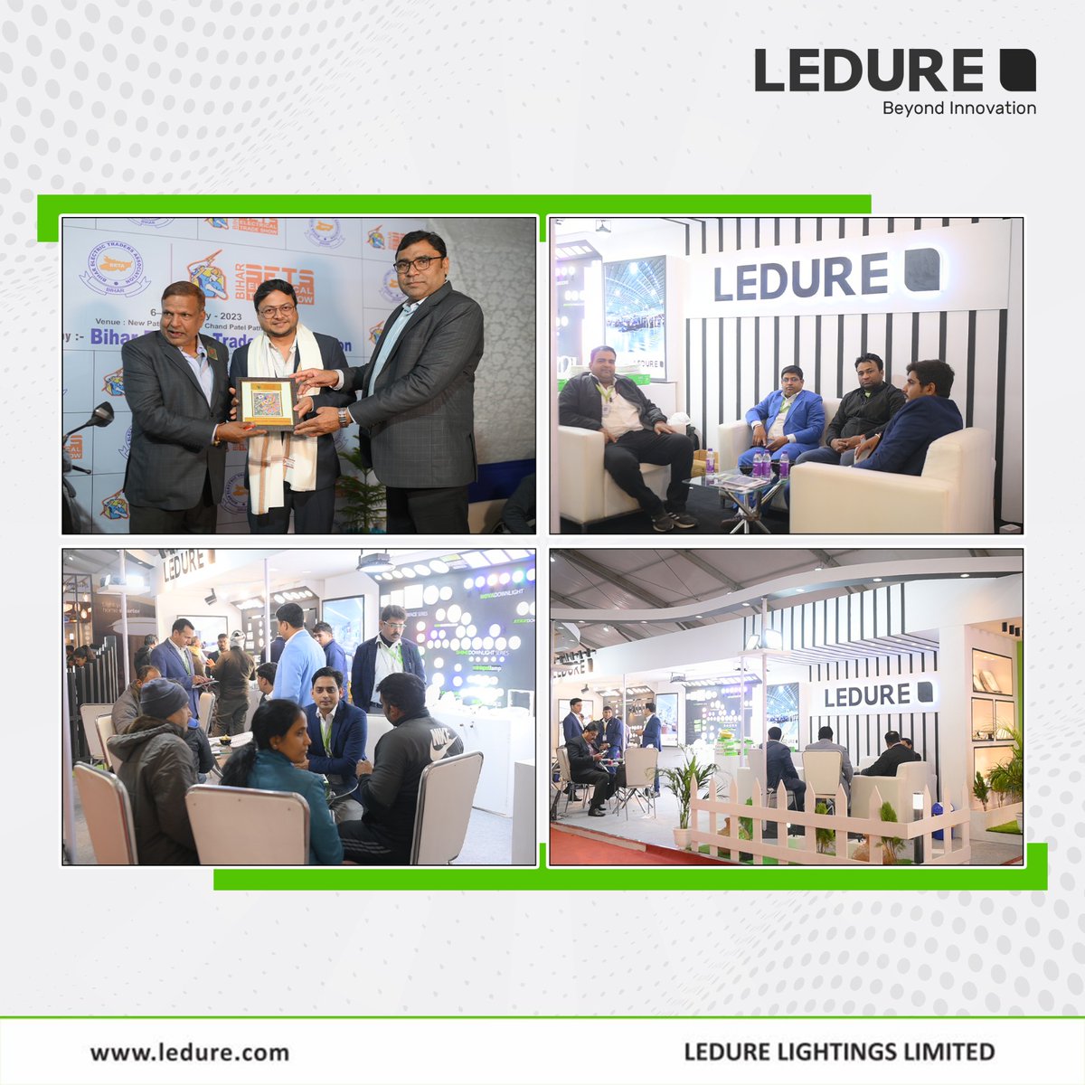 LEDURELIGHTINGS's tweet photo. We were delighted to showcase our range of LED Lights in the Bihar Electrical Trade Show in Patna and witness your presence there.
Here are some special moments from the show.
#Ledure #LedureIndia #LEDlights #BiharElectricalTradeShow #BiharExpo #Bihar #Patna #LedureLEDlights https://t.co/Y1h8LdCQER