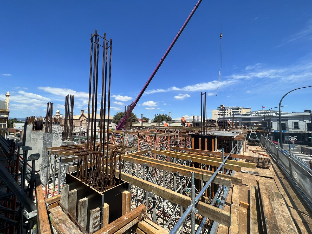 RomaldiPtyLtd's tweet photo. Great weather means great progress. Preparations for 1st floor suspended slab underway at our Colley Terrace Hotel Project.
#construction #commercialconstruction #builder #buildersofinsta #buildersadelaide #romaldi #romaldiconstructions #teamromaldi https://t.co/Oi0i0aCebC