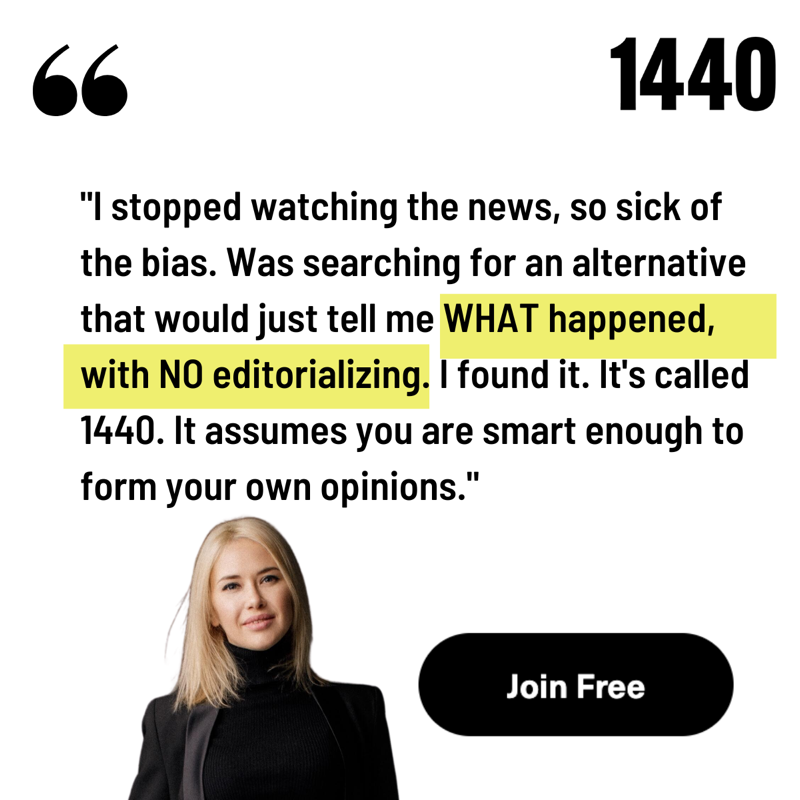 1440_Daily's tweet photo. News. Without motives. Join 1440 for FREE today. The #1 daily newsletter for unbiased reporting with 2 million+ readers.