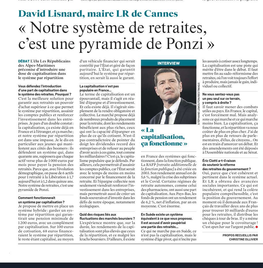 Voici l’itw publiée hier dans le JDD. Je crois profondément à cette approche qui réunit gaullisme (réconcilier capital et travail), libéralisme (la liberté donc la responsabilité comme moteur de la prospérité) et démocratie chrétienne (la dignité comme fin ultime de la politique)