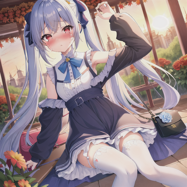 niji_bot's tweet photo. 画像生成AIが出力した絵を選別する時、例えばこの絵の場合なら「服がおかしいな？腰のベルトに巻き付いてしまったのか？あー、それで泣いてるのか。何かストーリー性を感じさせるし悪くないかもな。でも、ショルダーストラップ途中までしか描けてないな。よし捨てるか。」(ここまでの判断0.2秒) https://t.co/iEmrKInFyE