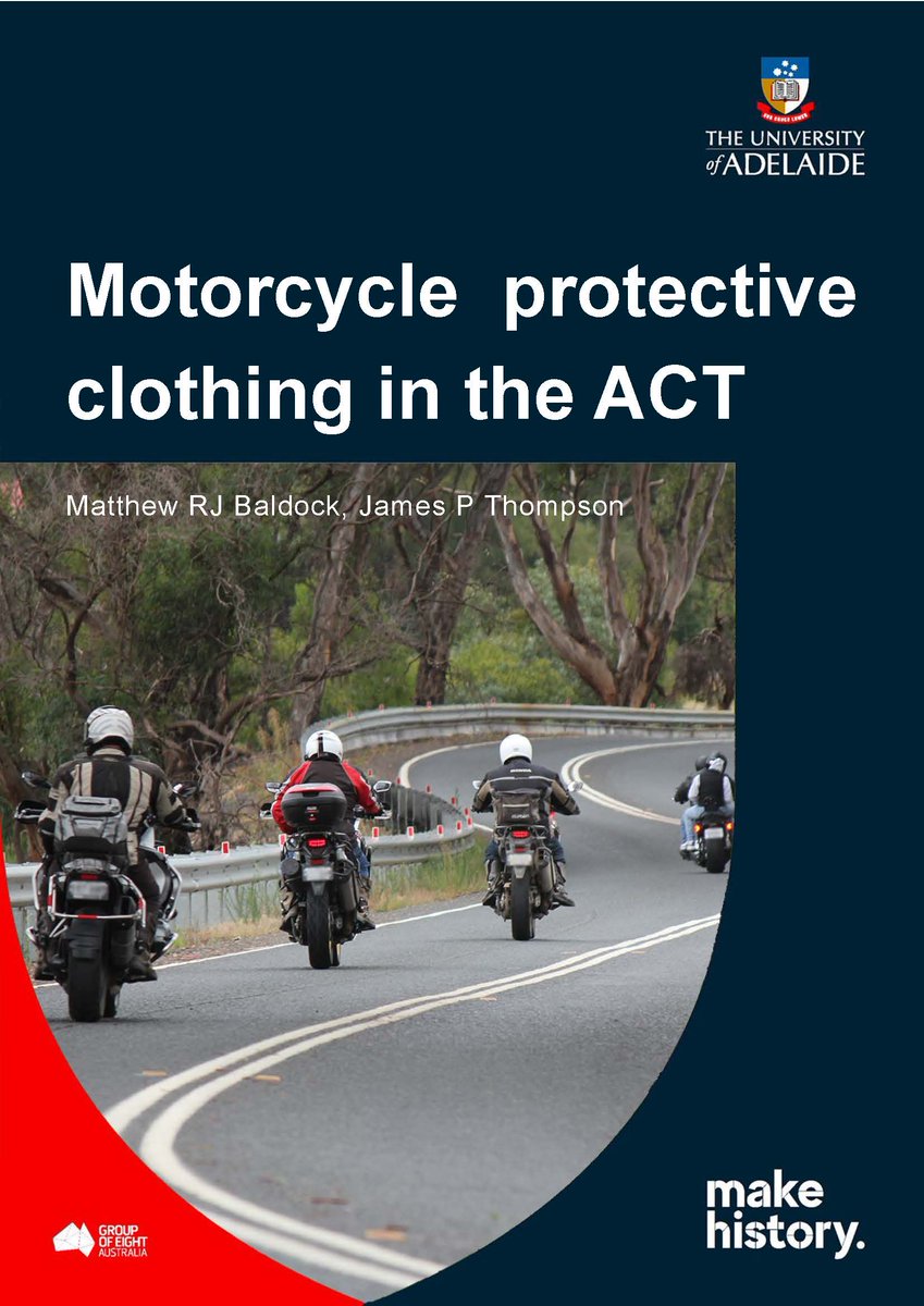 A newly released CASR report is now available for downloading - Motorcycle protective clothing in the ACT (CASR208) - mailchi.mp/06a3e57038a8/m…