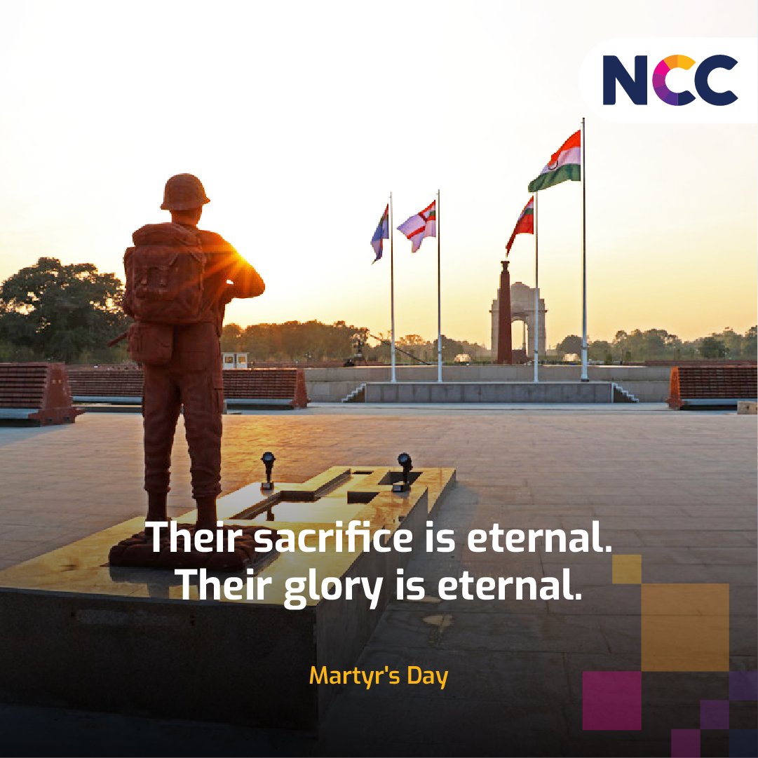 ncc_limited's tweet photo. National War Memorial is a symbol of those brave sacrifices that our #Soldiers made for the country.
NCC Limited pays homage to all the fearless fighters on this #MartyrsDay.
#NCCLimited #MemorialProject #Army #Memorial #Fighters #IndianArmy #Sacrifice #RashtriyaSamarSmarak https://t.co/ADaKOwnwjH