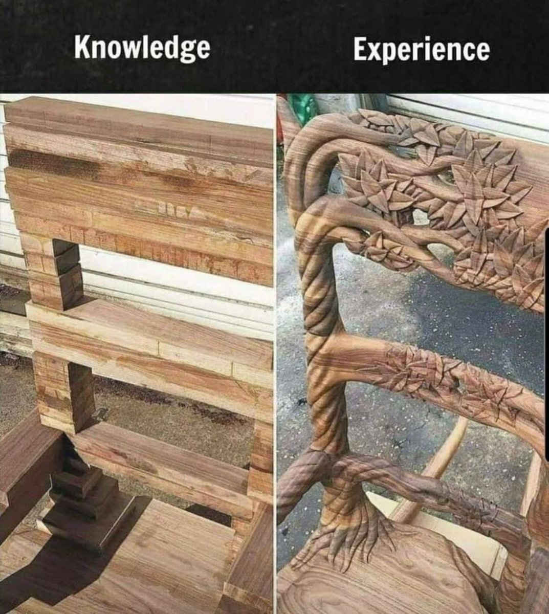 TechBurritoUno's tweet photo. Knowledge vs. experience https://t.co/gjQCu7KsPK