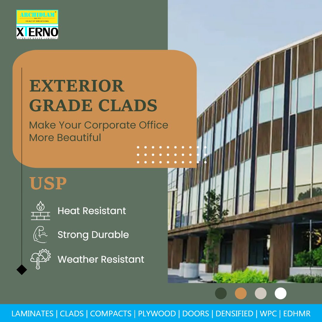 archidplyIND's tweet photo. π Make Your Corporate Office More Beautiful With Our Exterior Grade Clads
π Visit:- https://t.co/7SvhsZjaXo
βοΈ Call :- +91-9711070340
#exteriorgrade #gradelaminate #exteriorclads #gradeclads #laminates #clads #exterior #archidply #archidlam #archidplyplywood #decor https://t.co/dqzH7GJGZB