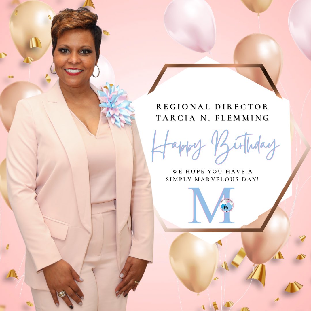 Happy Birthday to our MARvelous Regional Director, Tarcia N. Flemming. We celebrate you today &amp; thank you for keeping us “Fit, Focused, and Ready to Serve!” As our 23rd elected Regional Director we’ve grown to 32 chapters &amp; we continue to build on our rich legacy 66 years later.