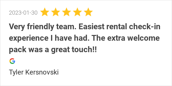 BeautiqueRealty's tweet photo. New 5.0-star Review: "Very friendly team. Easiest rental check-in experience I have had. The extra welcome pack... https://t.co/oJ6pCELZ3n