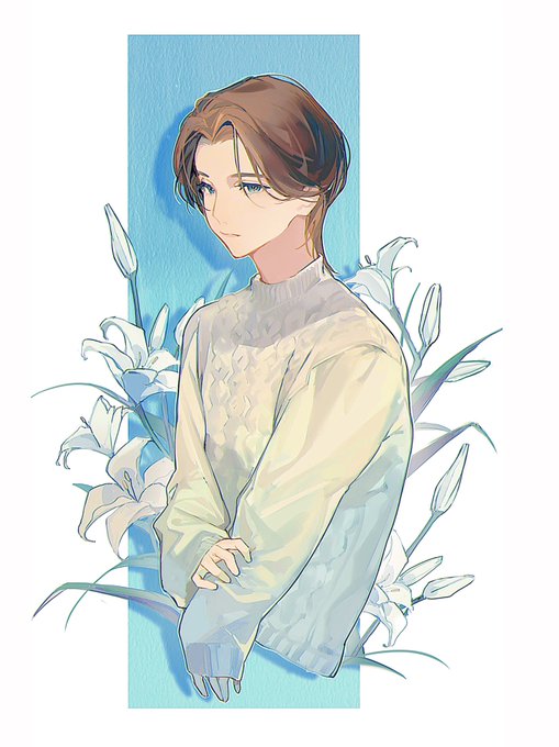 「1boy cable knit」 illustration images(Latest)