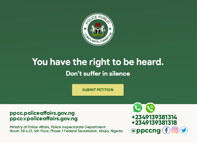 ppccng's tweet photo. #endpolicebrutality #endpolicebrutalityinnigeria #youhavearight #fundamentalhumanrights
#ppcc
#policepubliccomplaintscommittee https://t.co/cEyfnSgIx2