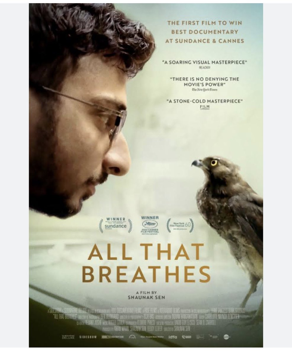 Watched #AllThatBreathes at @g5afoundation cinema house screening. Soar high & Go get that Oscar #ShaunakSen . Thanks @nikkhiladvani