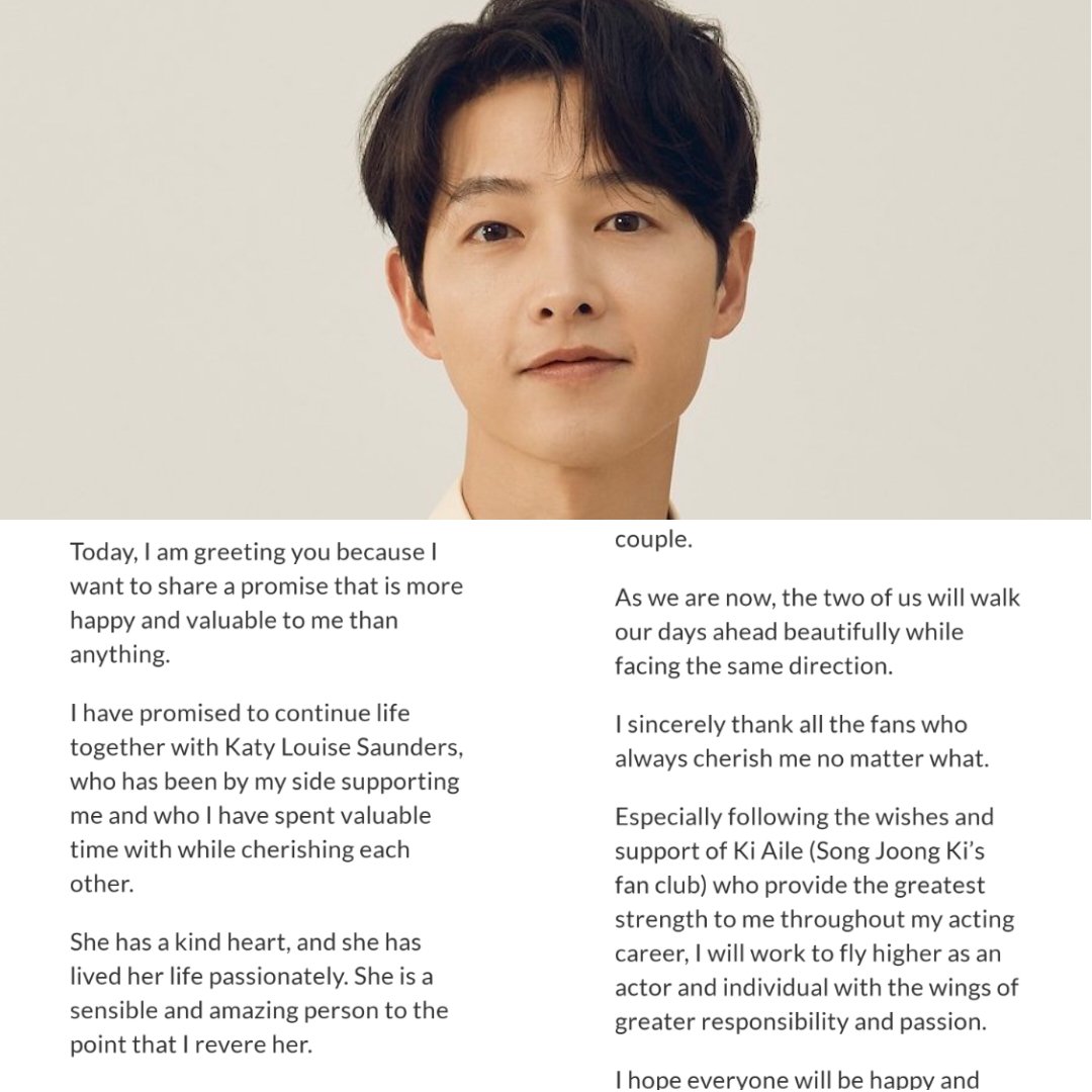 philconcerts's tweet photo. Song Joongki says he is getting married and that his wife is pregnant. https://t.co/uEKwH3KfRJ