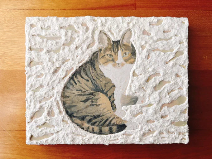 「coco」オーダーにて大切な猫ちゃんを描かせてさせて頂きました。猫ちゃんを作品として描いたのは初めてでした!ありがとうございました 