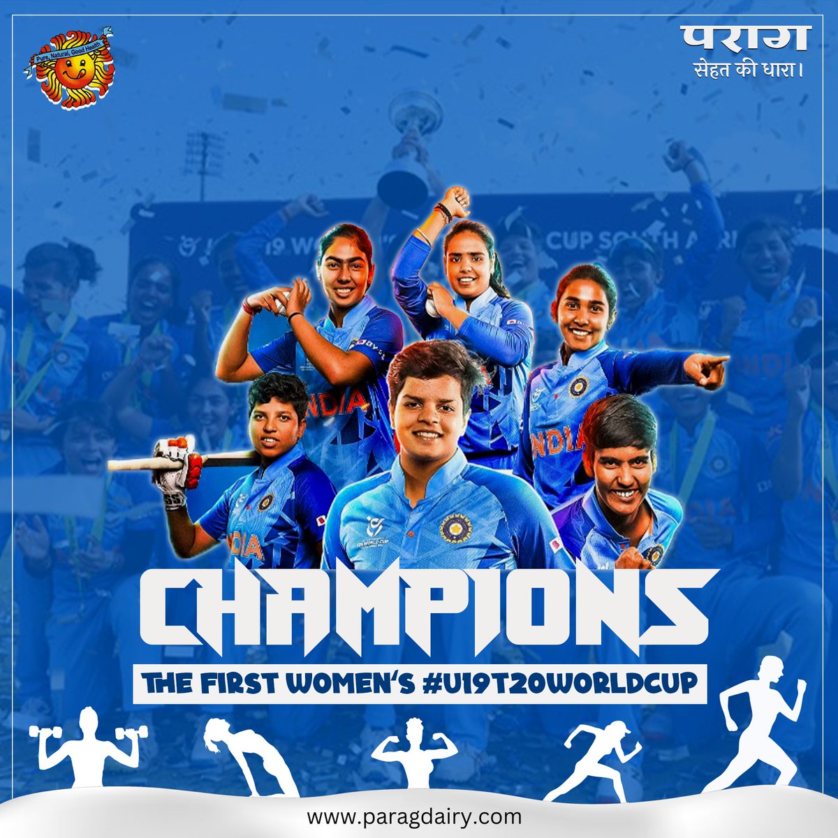 paragmilkup's tweet photo. KUDOS!!!
To the team India U19 team for winning the Women's #u19t20worldcup🏆🇮🇳

#icc
#paragmilkup
#t20worldcup
#u19t20worldcup
#worldcup
#champion
#teamindia🇮🇳
#womencricket
#cricket
#india
#womens
#proudmoments https://t.co/5BUBbjPbD3
