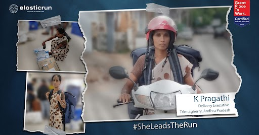 elastic_run's tweet photo. Today, we will share the story of K Pragathi, a woman Delivery Executive from Trimulgherry, Andhra Pradesh. She rides her two-wheeler around Trimulgherry, delivering 50-80 shipments every day. #sheleadstherun #power #worklifebalace #planning #execution #delivery https://t.co/VcjvRykUs3