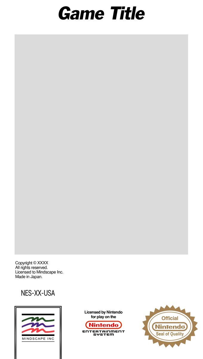 DiniertoDesigns's tweet image. Back at it again, this time #Mindscape developer style in the #NES template