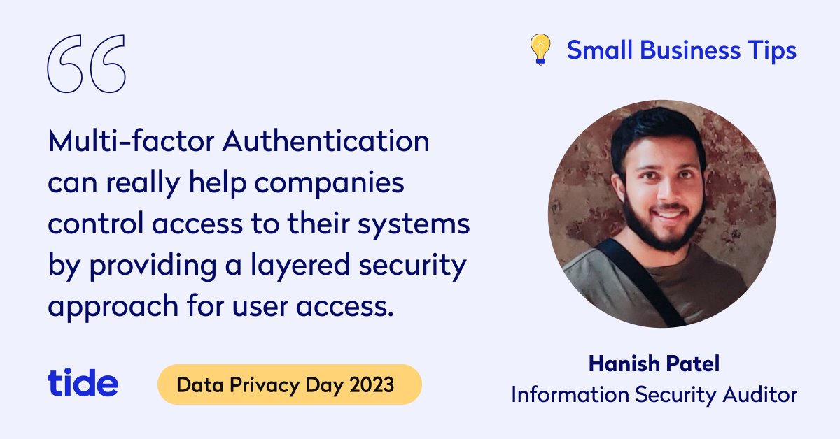 🔈🛡️ Secure your business and safeguard your customers' data with these must-follow tips from our expert Tideans. Explore these tips in detail in our blog 👉 bit.ly/3Rcv1QF. 

#TideBusinessIndia🇮🇳 #dataprivacyday #dataprivacyday2023 #dataprivacy #cybersecurity #passwords