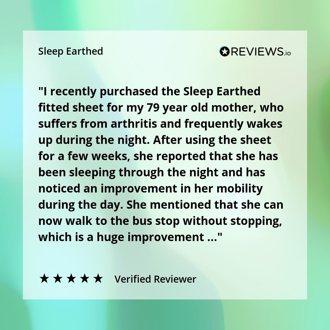 SEarthed's tweet image. Lovely review from a very thoughtful Son....

sleepearthed.co.uk

#arthritishelp #walkingbetter #earting #bedsheet #grounding #swissclient #sleepbetter #satisfiedcustomer #sleepearthed