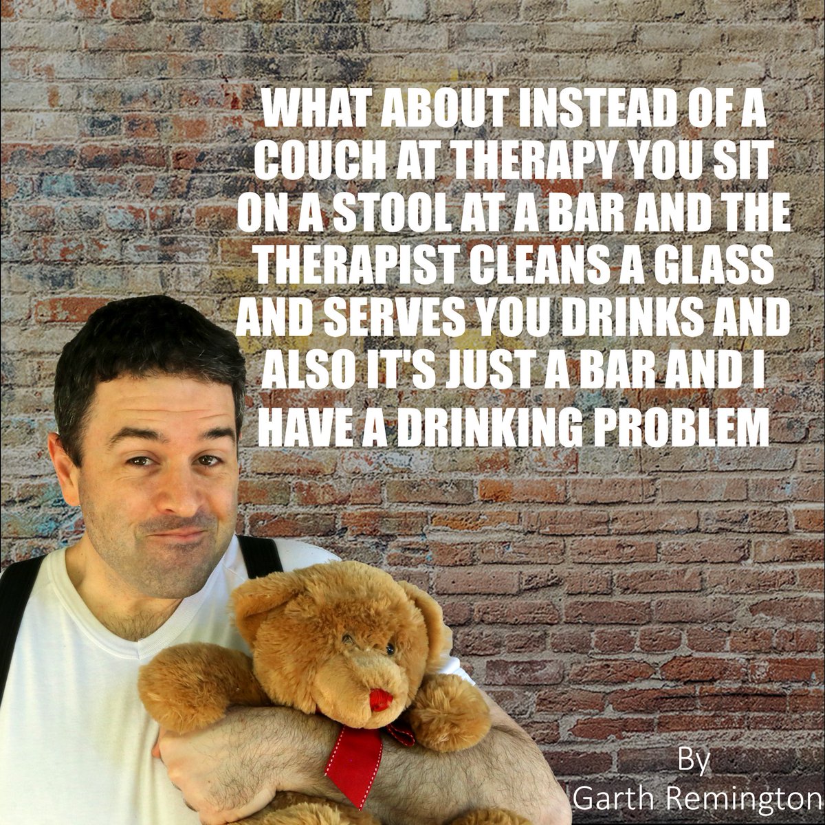GarthRemington's tweet photo. Garthings. Get to know Garth.
.
.
.
.
.
.
.
.
.
.
.
.
.
.
#garthings #garthremington #drinking #memes #comedy #therapy https://t.co/rFinwmjIpm