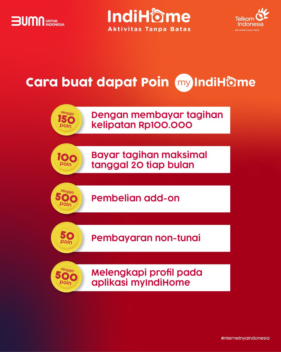 IndiHomeCare's tweet photo. Udah masuk tahun 2023, nih! Saatnya apa? Saatnya Kamu kumpulkan Poin myIndiHome! 

Tenang, mimin bakal kasih tau caranya di sini. Simak ya! https://t.co/TGd9ysAU30